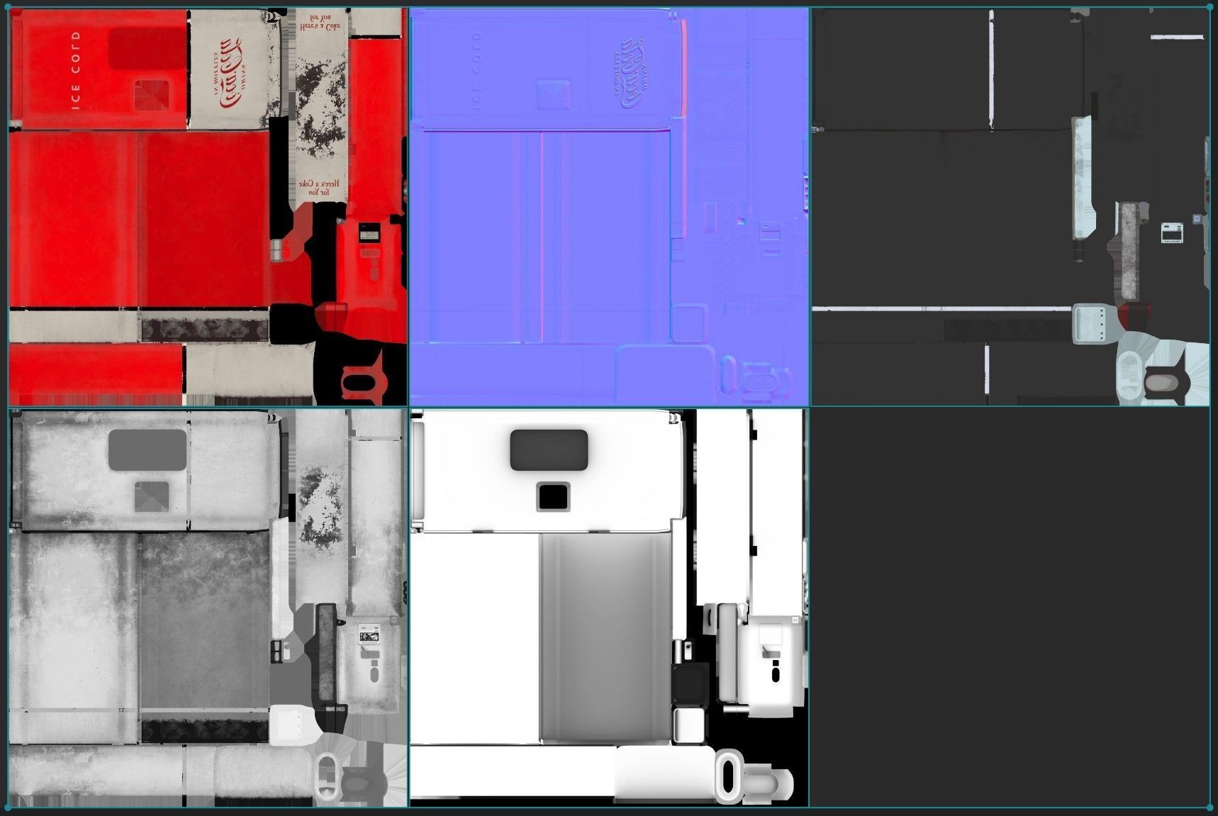 Vintage Coke Machine Low-poly 3D model_18