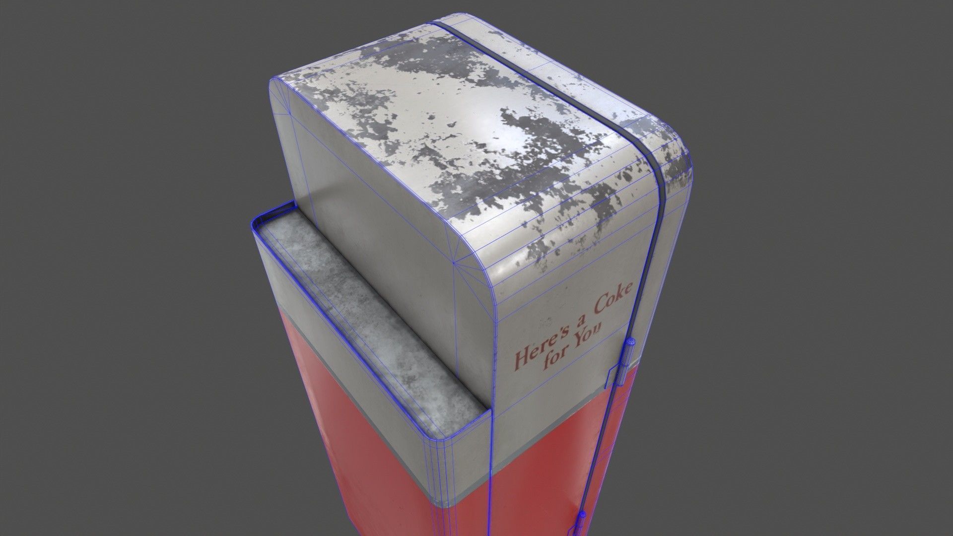 Vintage Coke Machine Low-poly 3D model_13