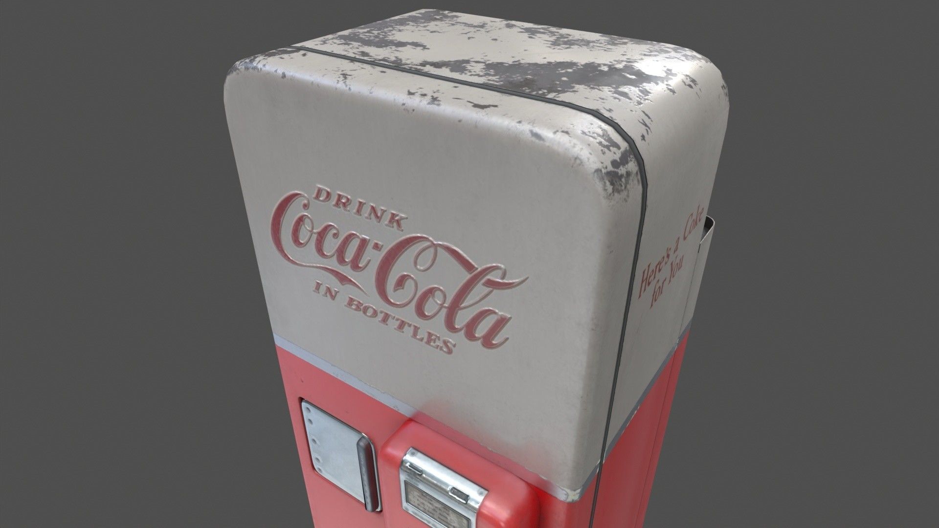 Vintage Coke Machine Low-poly 3D model_8