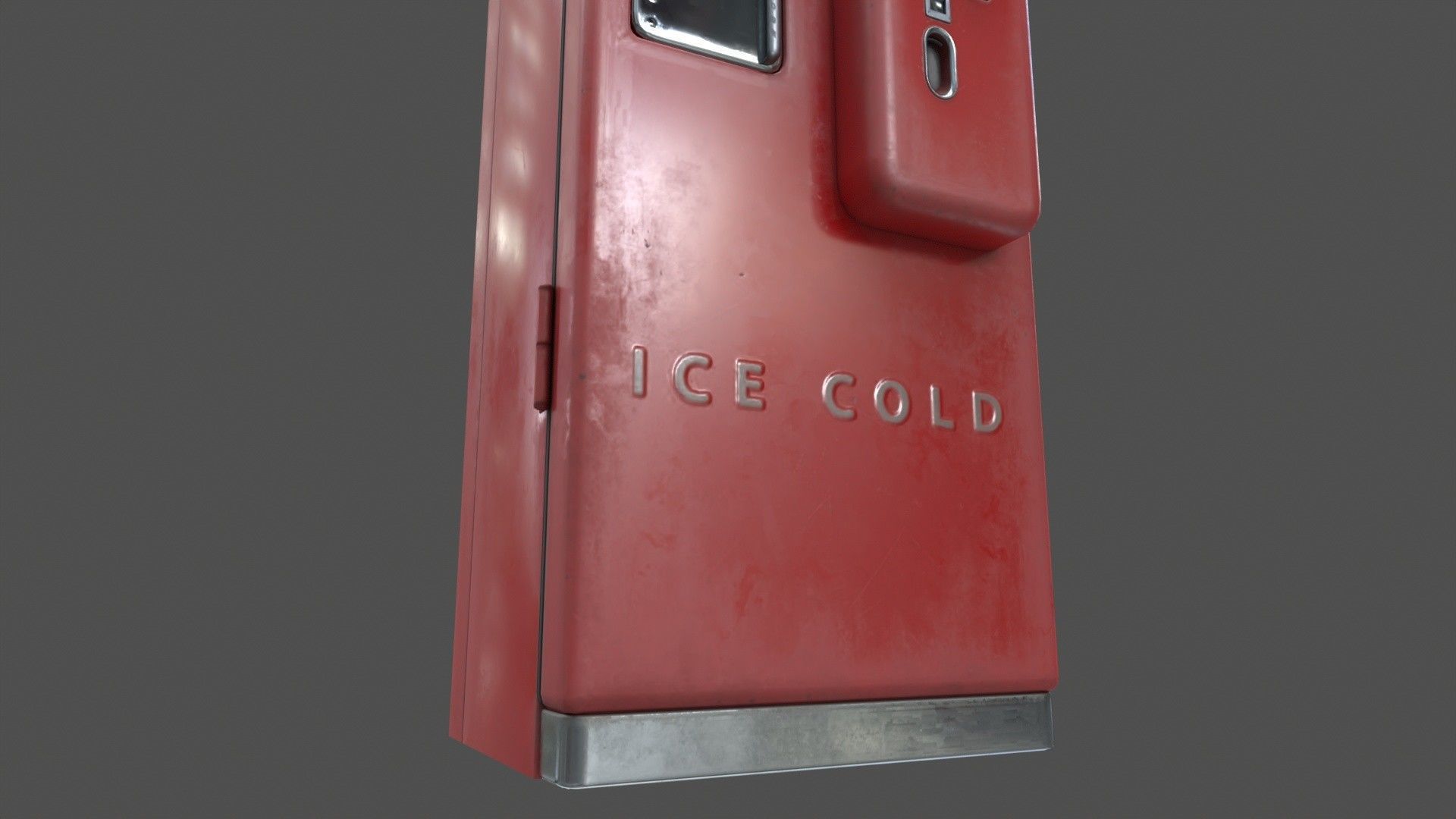 Vintage Coke Machine Low-poly 3D model_7