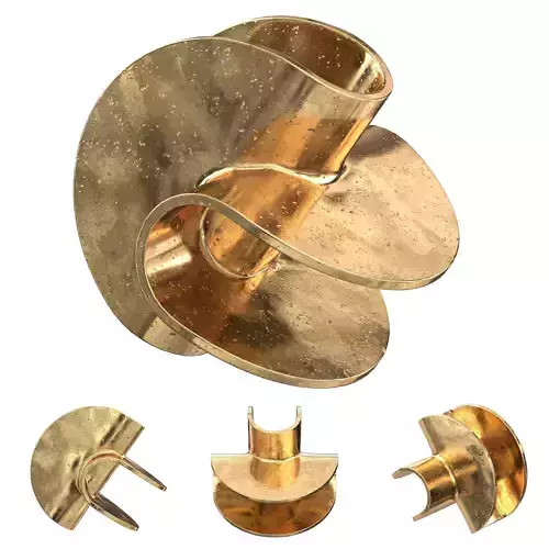 Euclid Cast Brass Decorative Object 3D model