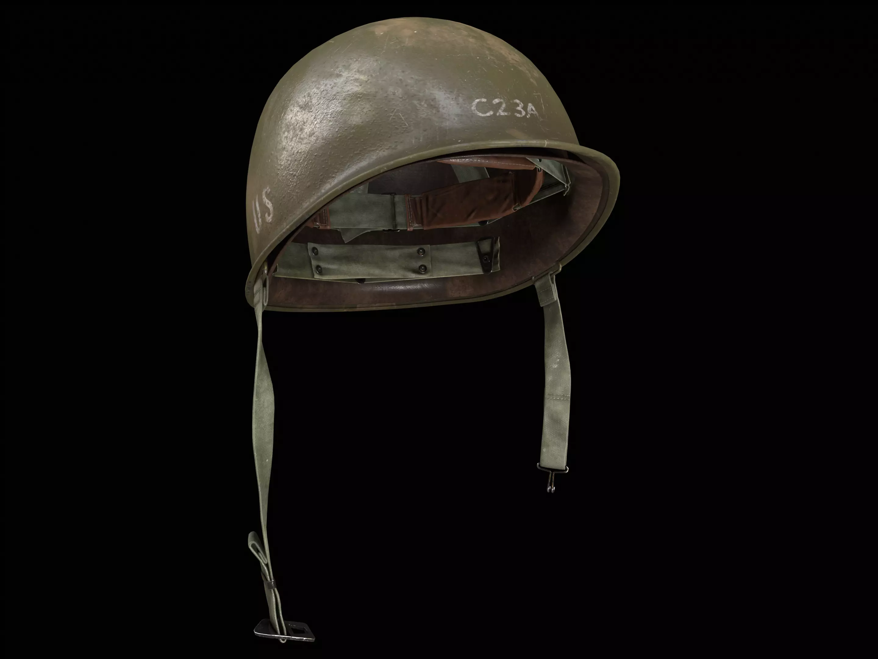 US Military Helmet Low-poly 3D model_0