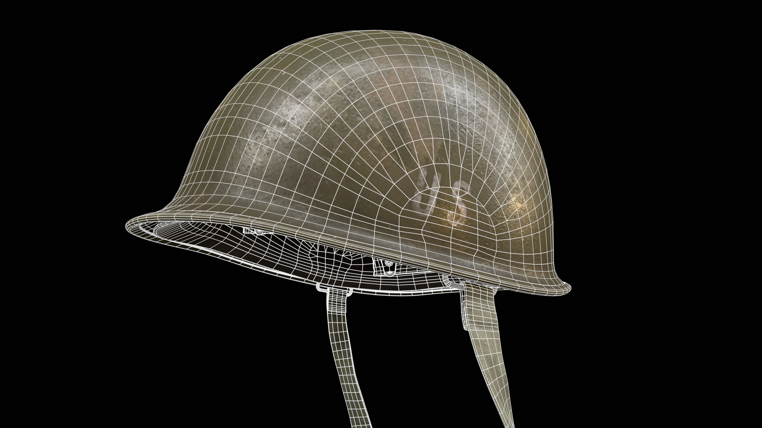 US Military Helmet Low-poly 3D model_13