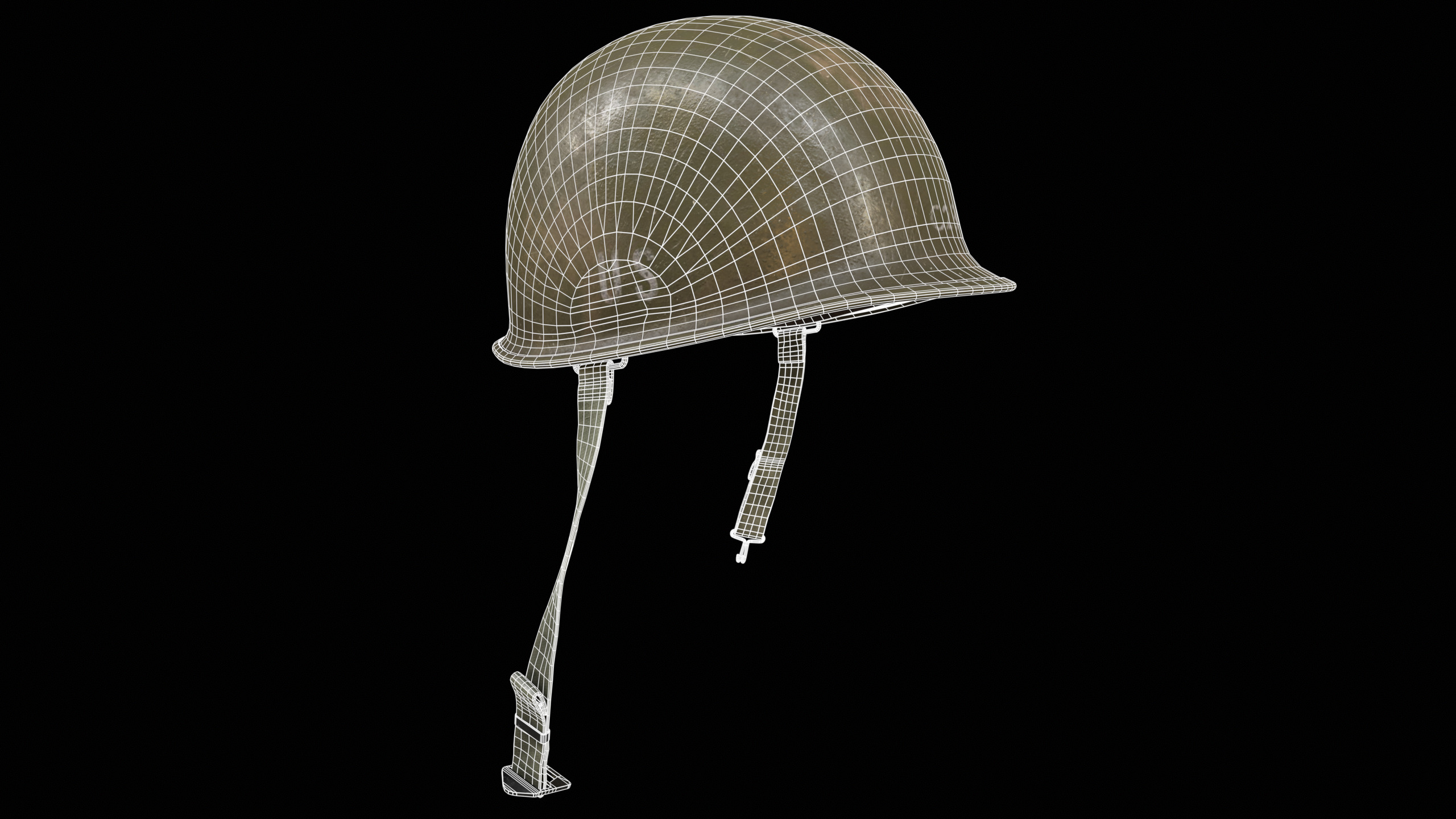 US Military Helmet Low-poly 3D model_14