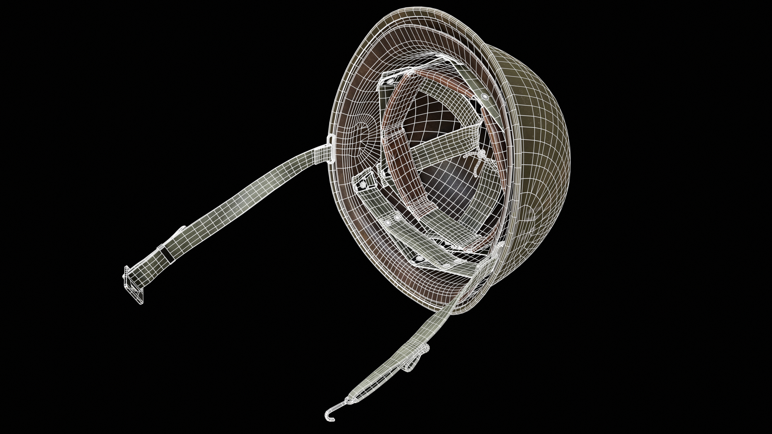 US Military Helmet Low-poly 3D model_9