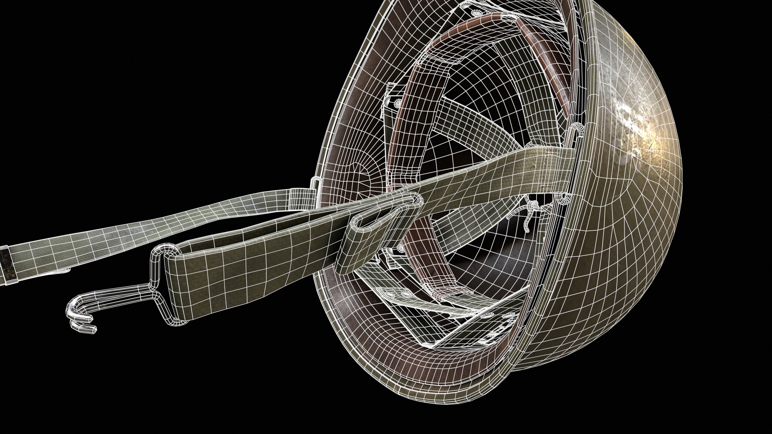 US Military Helmet Low-poly 3D model_12