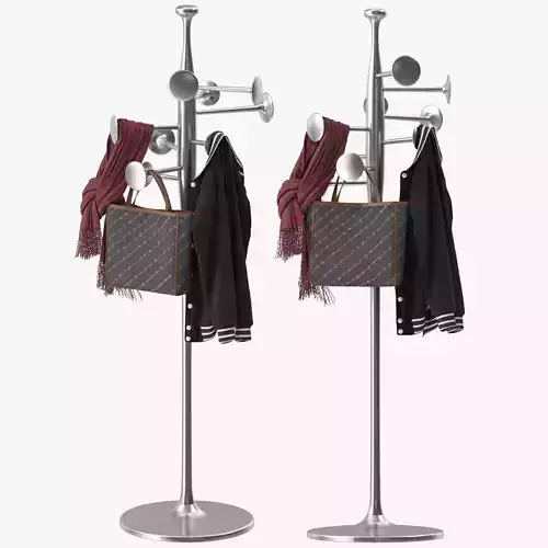 Trumpet Coat Rack 3D model