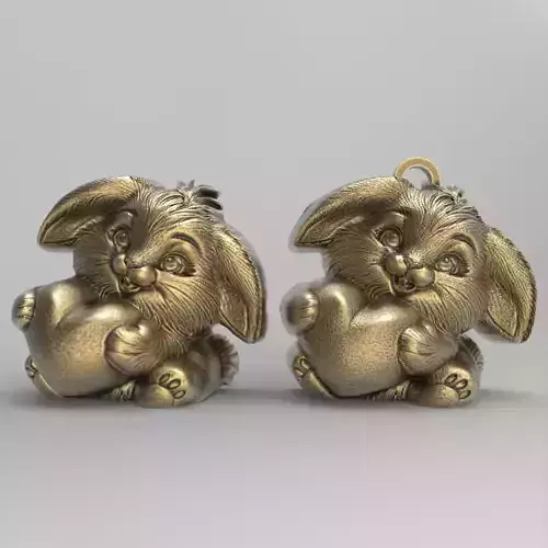 bunny rabbit with heart 