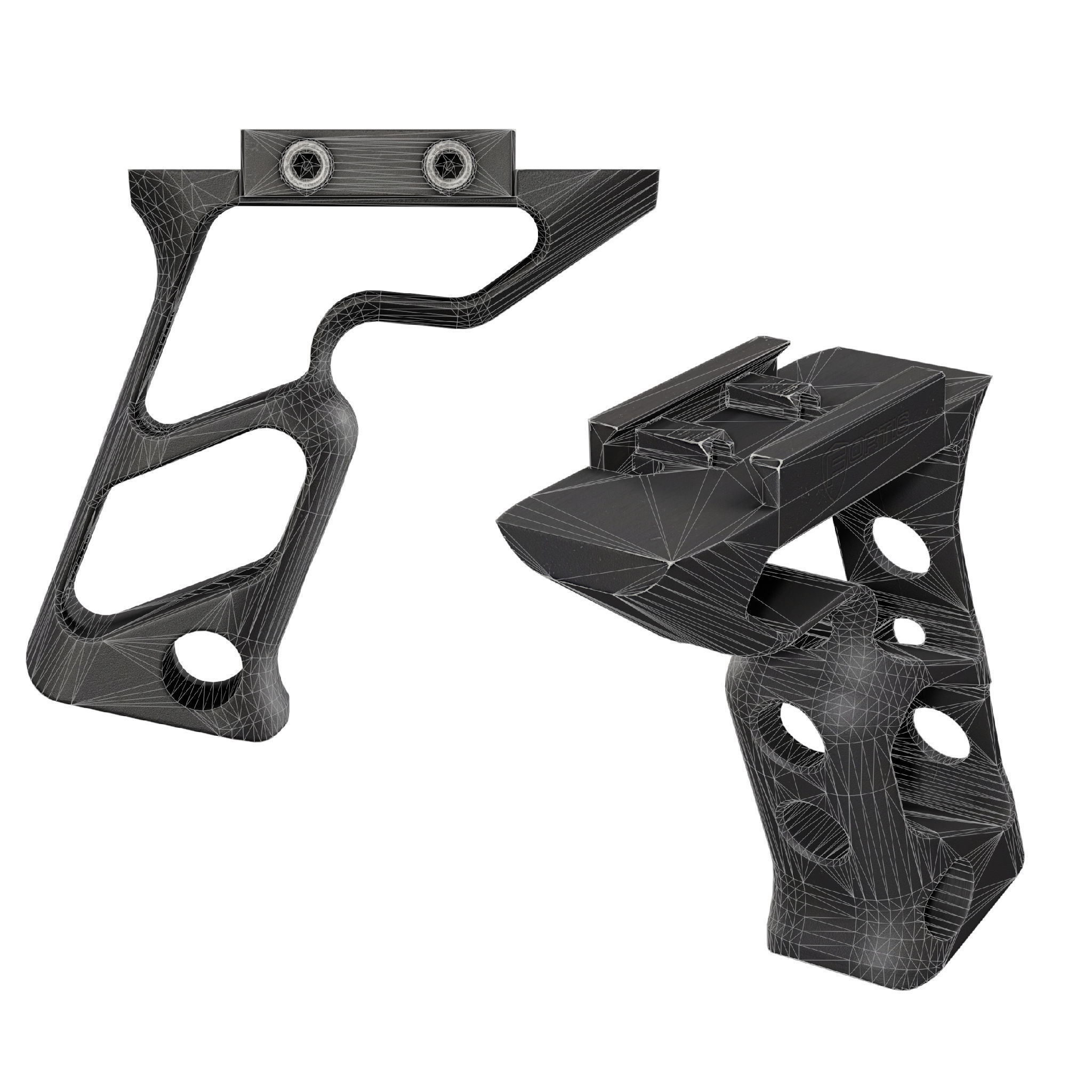 Fortis Foreshift Vertical Grip Low-poly 3D model_5