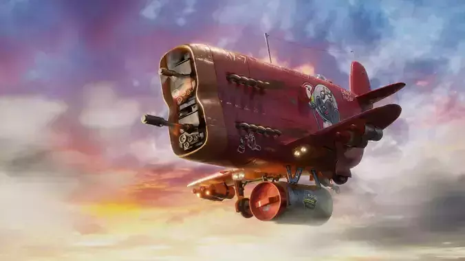combat aircraft MU-7 3D model