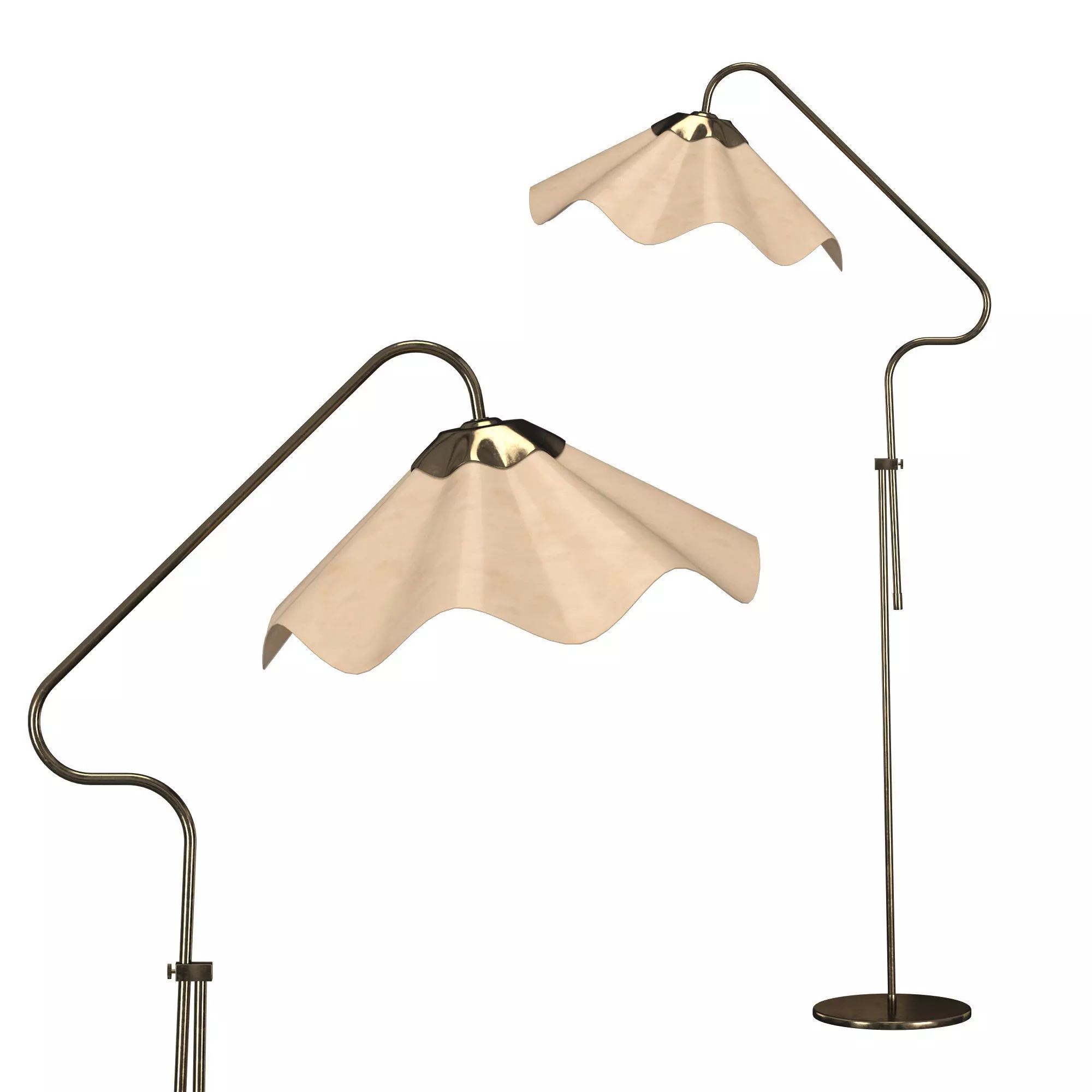 Adjustable Floor Lamp Sweden 1960s 3D model