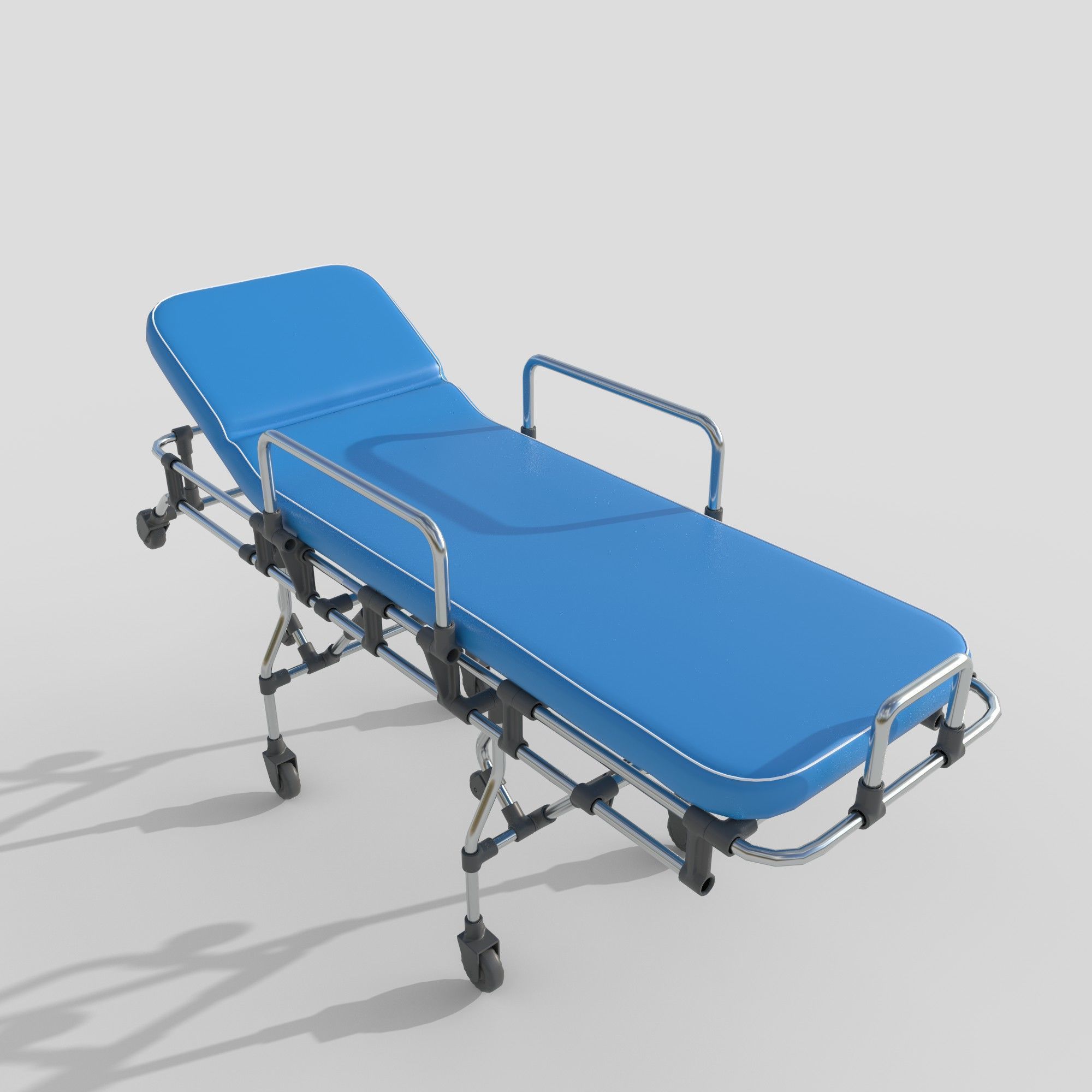 ambulance stretcher 3D model_1