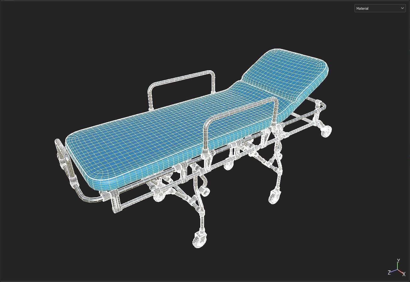 ambulance stretcher 3D model_5