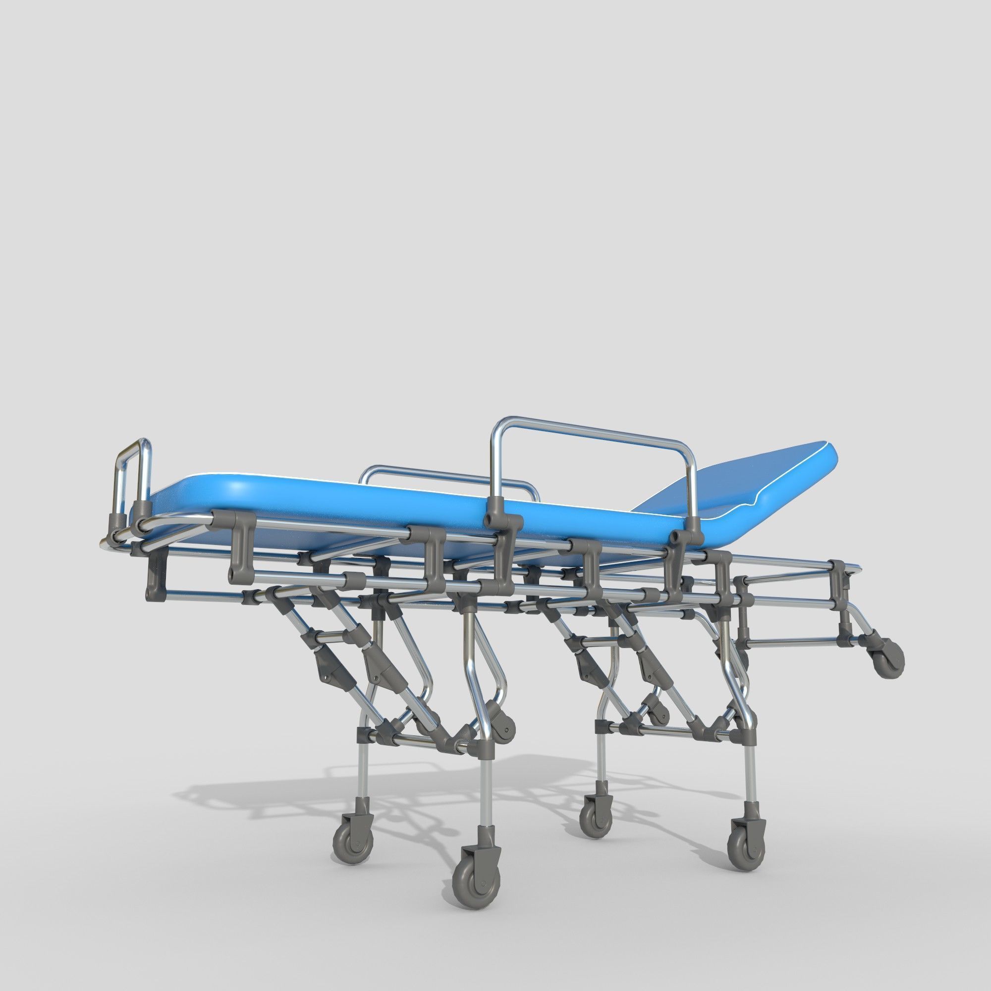 ambulance stretcher 3D model_2