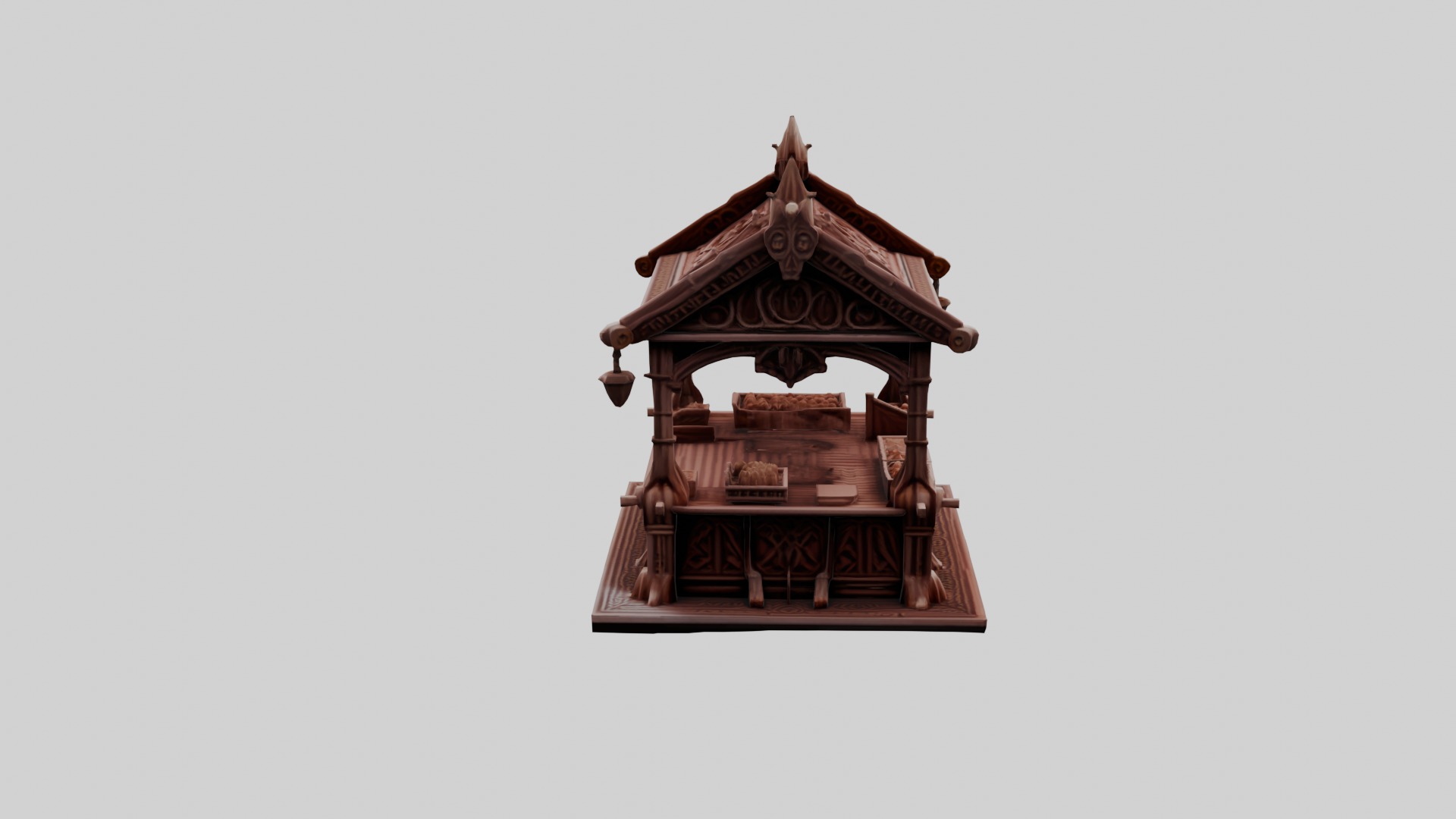 3D Printable Market Stall with Detailed Accessories 3D print model_8