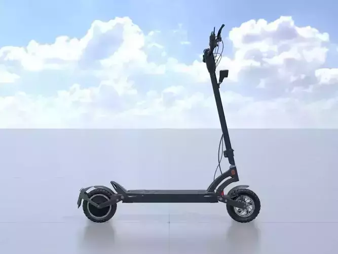 Electric Scooter Black  Low-poly 3D model