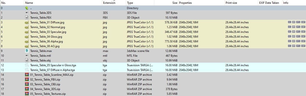 Tennis Table Low-poly 3D model_17