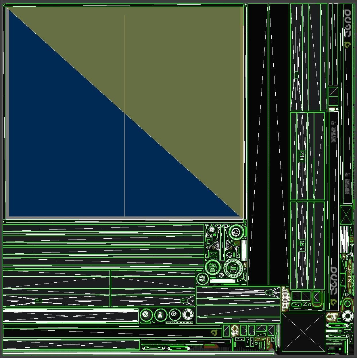 Tennis Table Low-poly 3D model_23