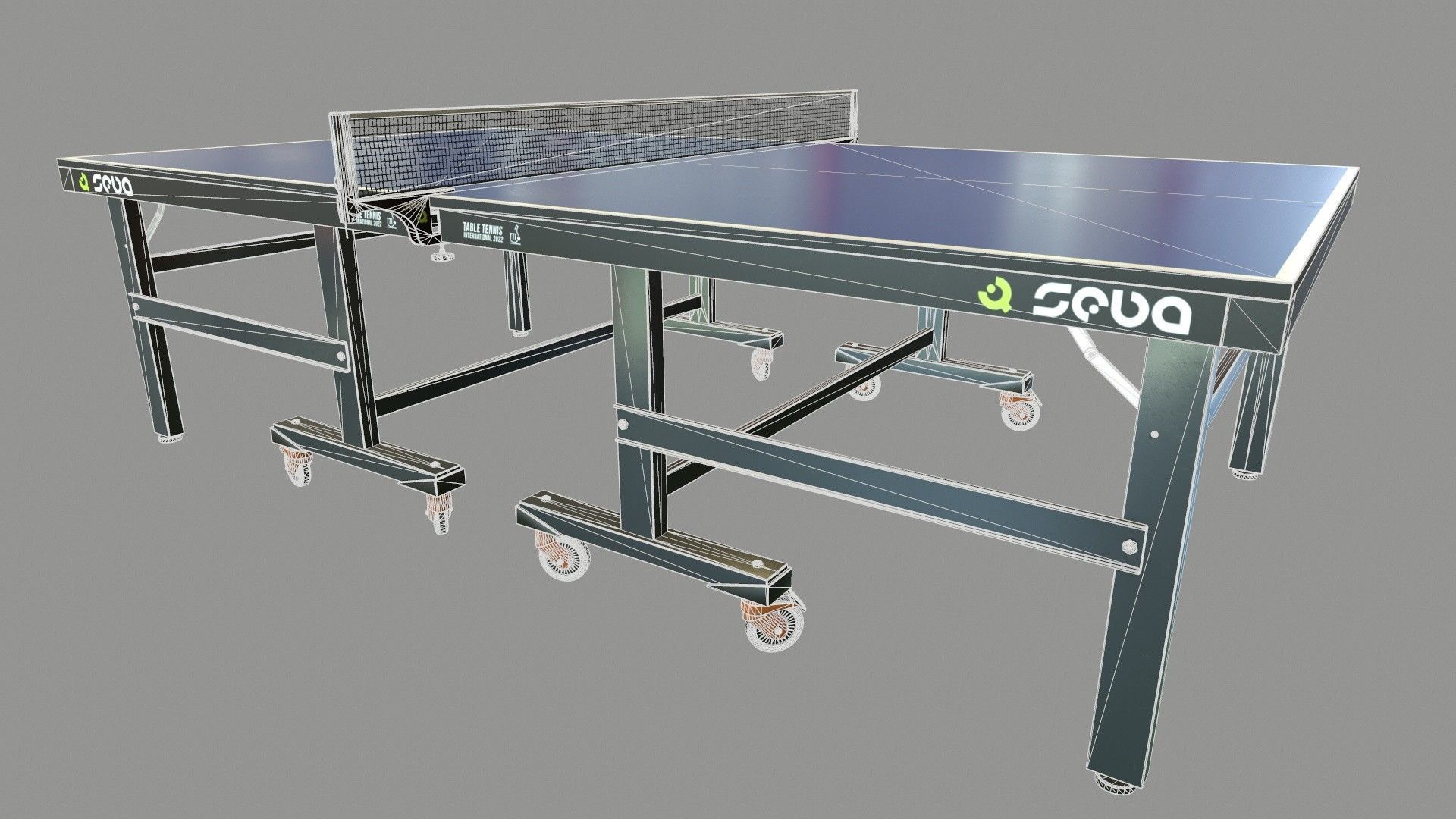 Tennis Table Low-poly 3D model_8