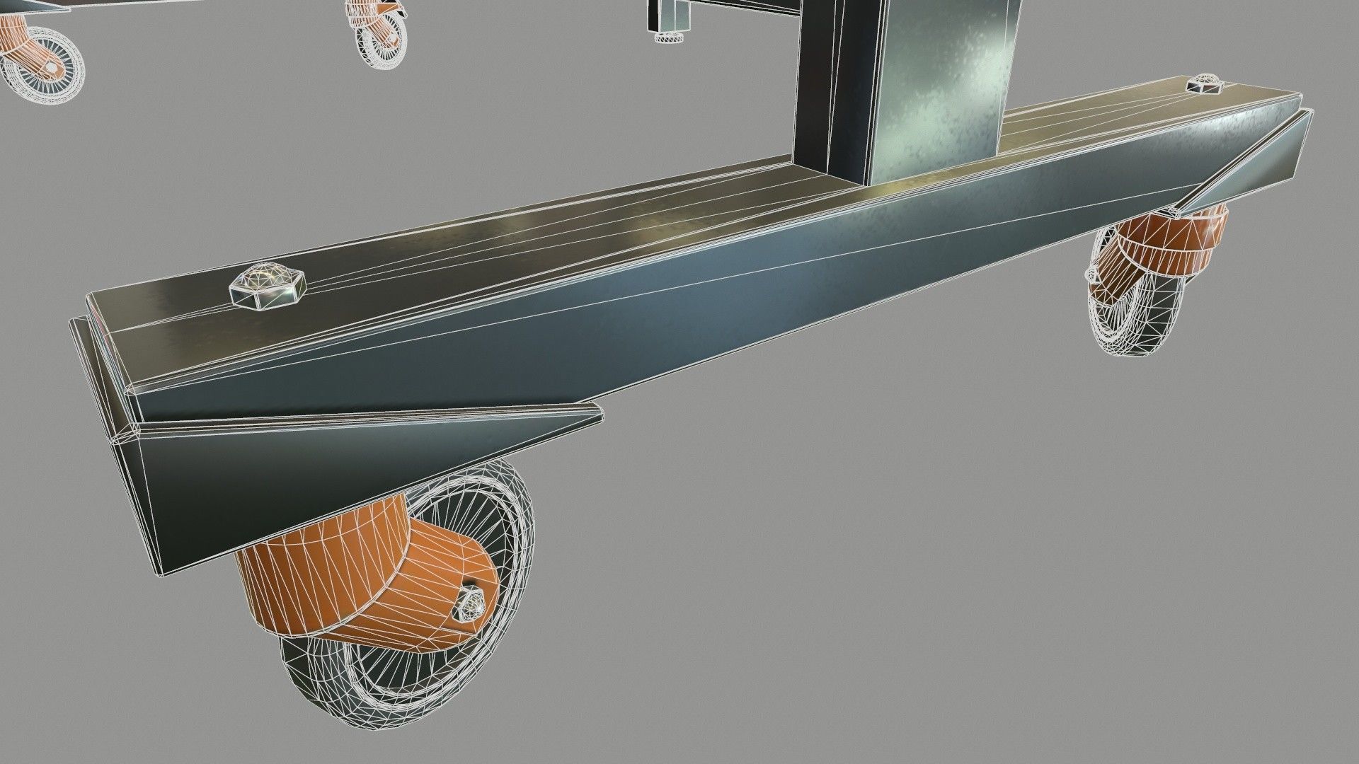 Tennis Table Low-poly 3D model_21