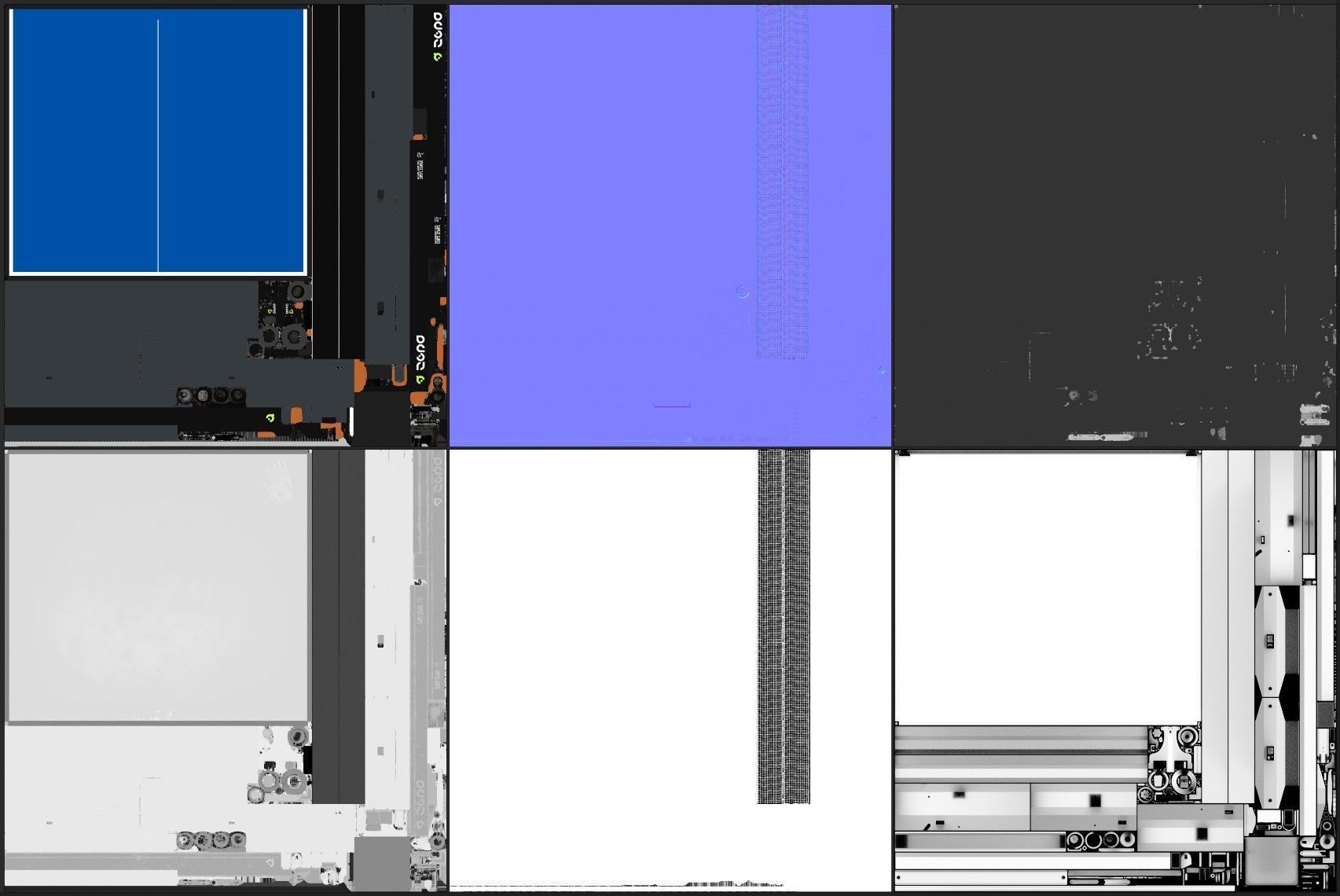 Tennis Table Low-poly 3D model_5