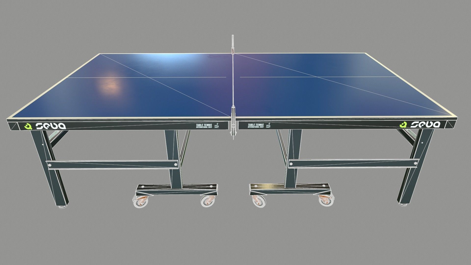 Tennis Table Low-poly 3D model_10