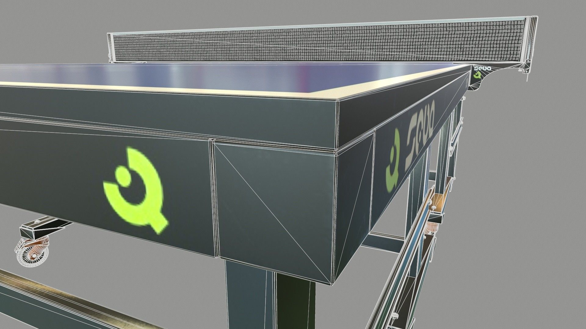 Tennis Table Low-poly 3D model_7