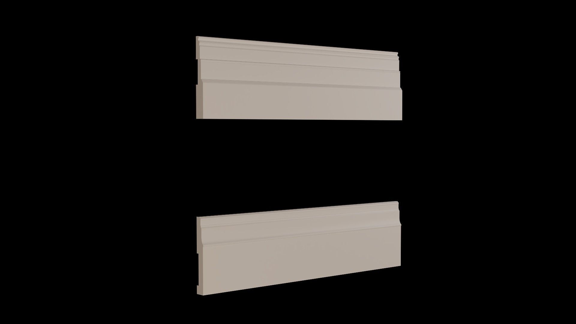 Moldings Collection 4 - 20 Architectural Molding Profiles Low-poly 3D model_12