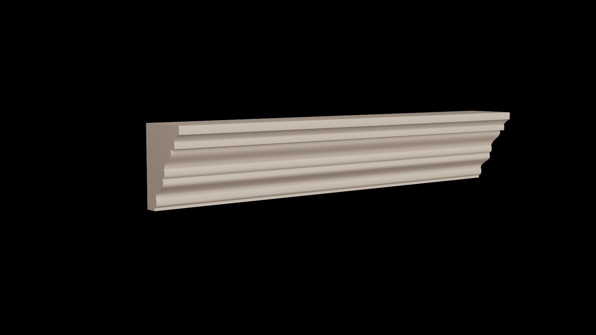 Moldings Collection 4 - 20 Architectural Molding Profiles Low-poly 3D model_5