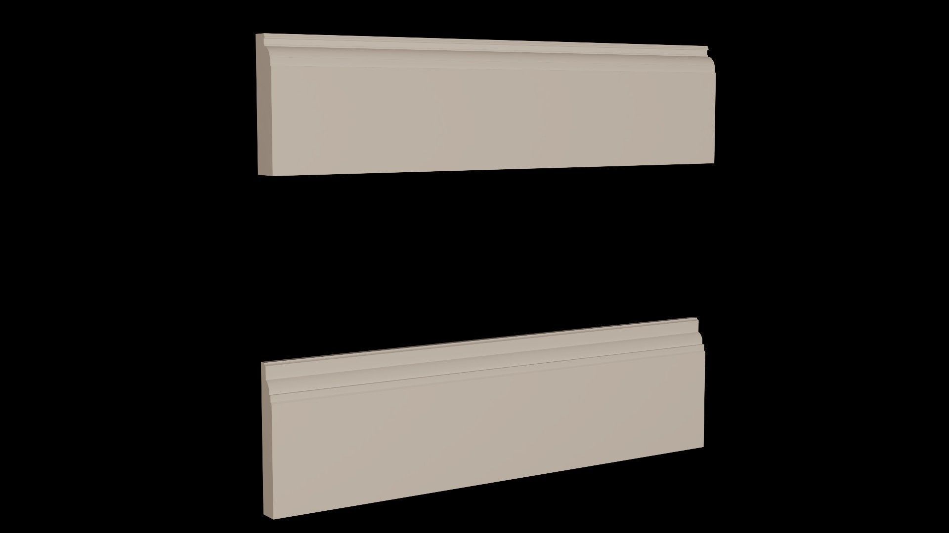 Moldings Collection 4 - 20 Architectural Molding Profiles Low-poly 3D model_10