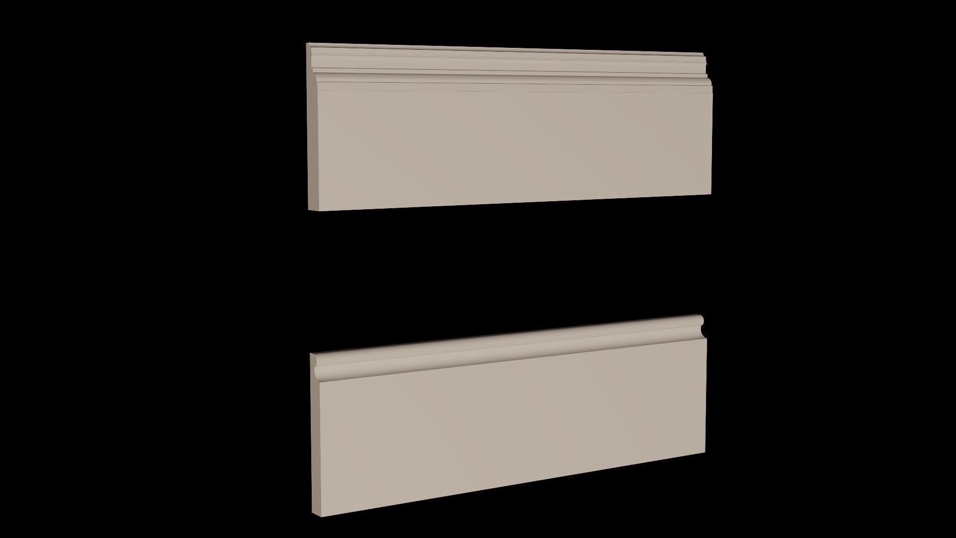 Moldings Collection 4 - 20 Architectural Molding Profiles Low-poly 3D model_9