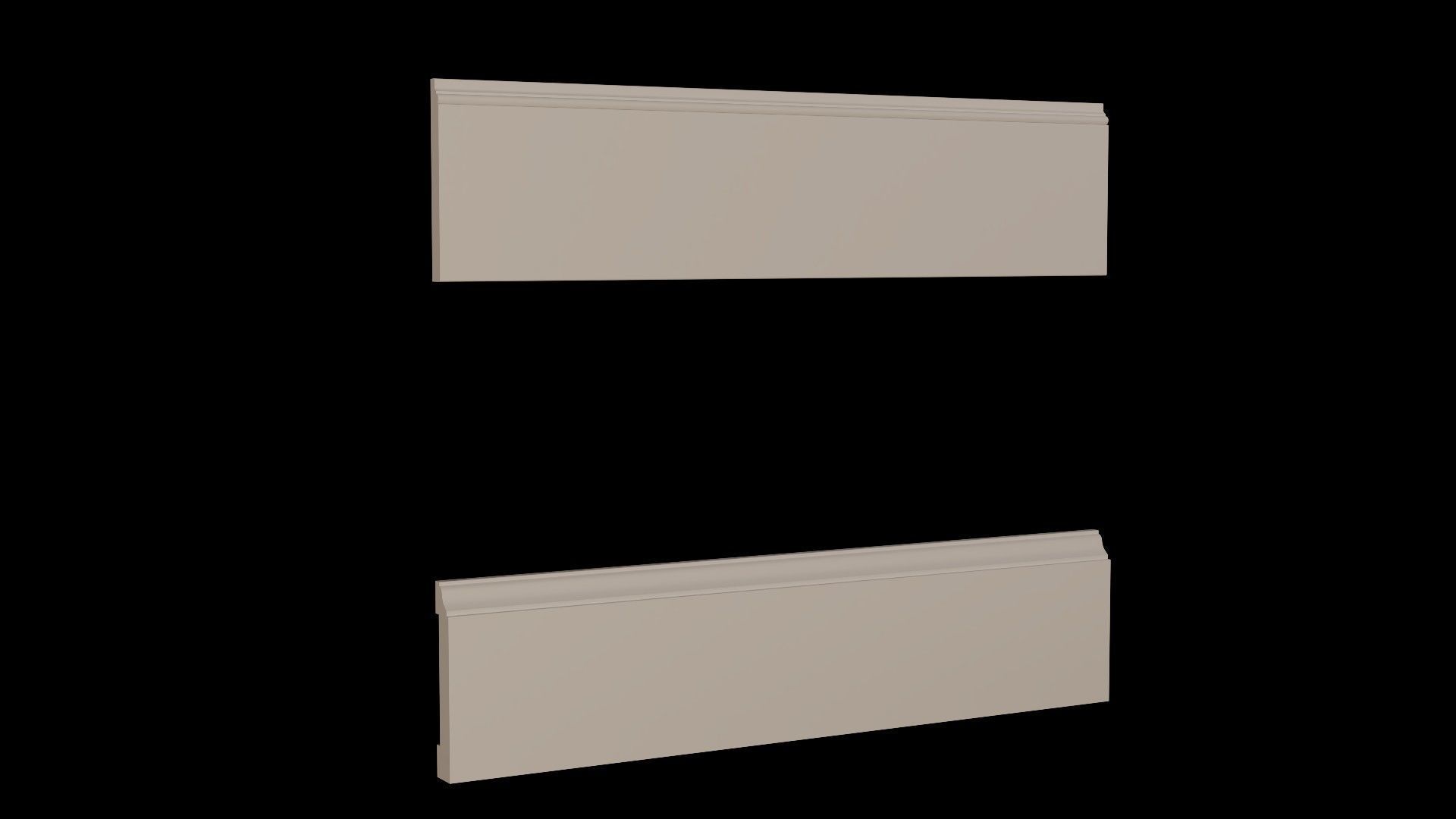 Moldings Collection 4 - 20 Architectural Molding Profiles Low-poly 3D model_13