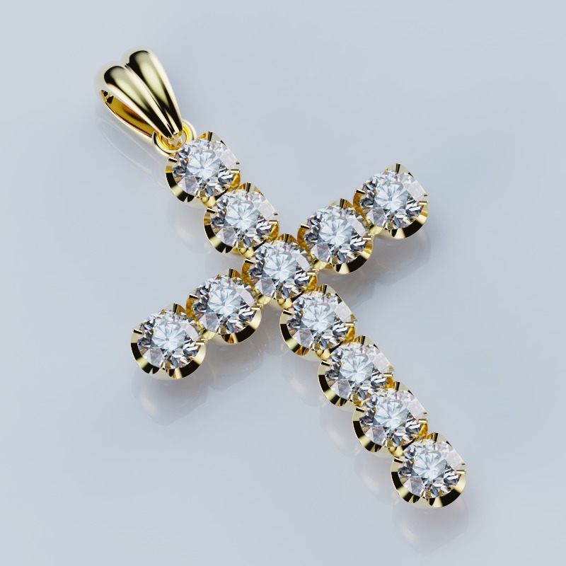 Pendant  Spherical Cross 3D print model_1