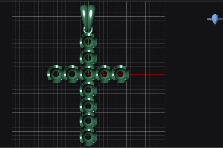 Pendant  Spherical Cross 3D print model_5