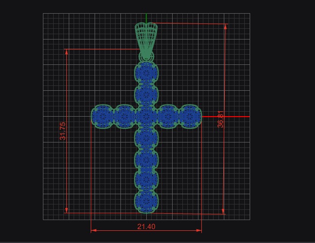 Pendant  Spherical Cross 3D print model_3