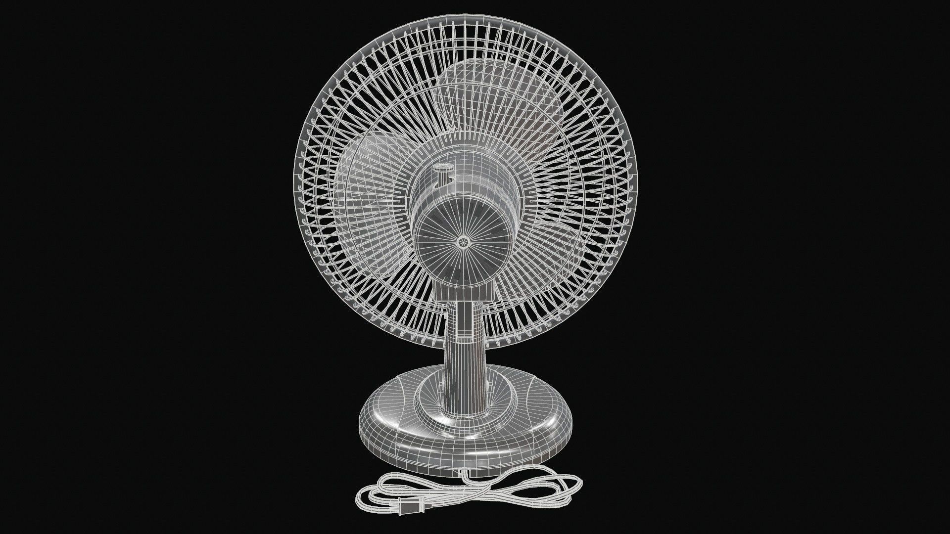 Tabletop Fan 3D model_15