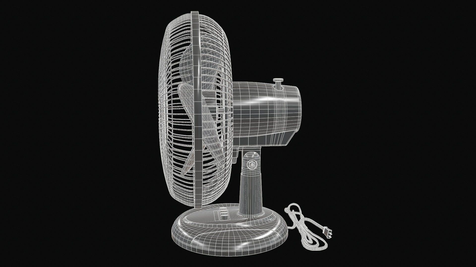 Tabletop Fan 3D model_14