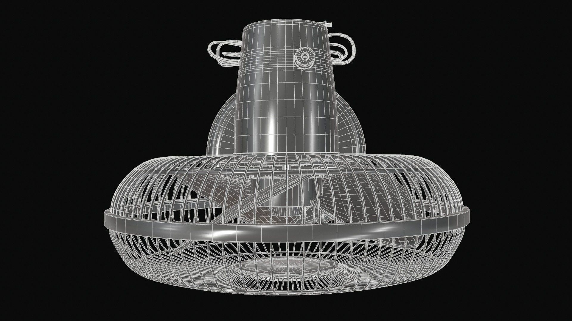 Tabletop Fan 3D model_17