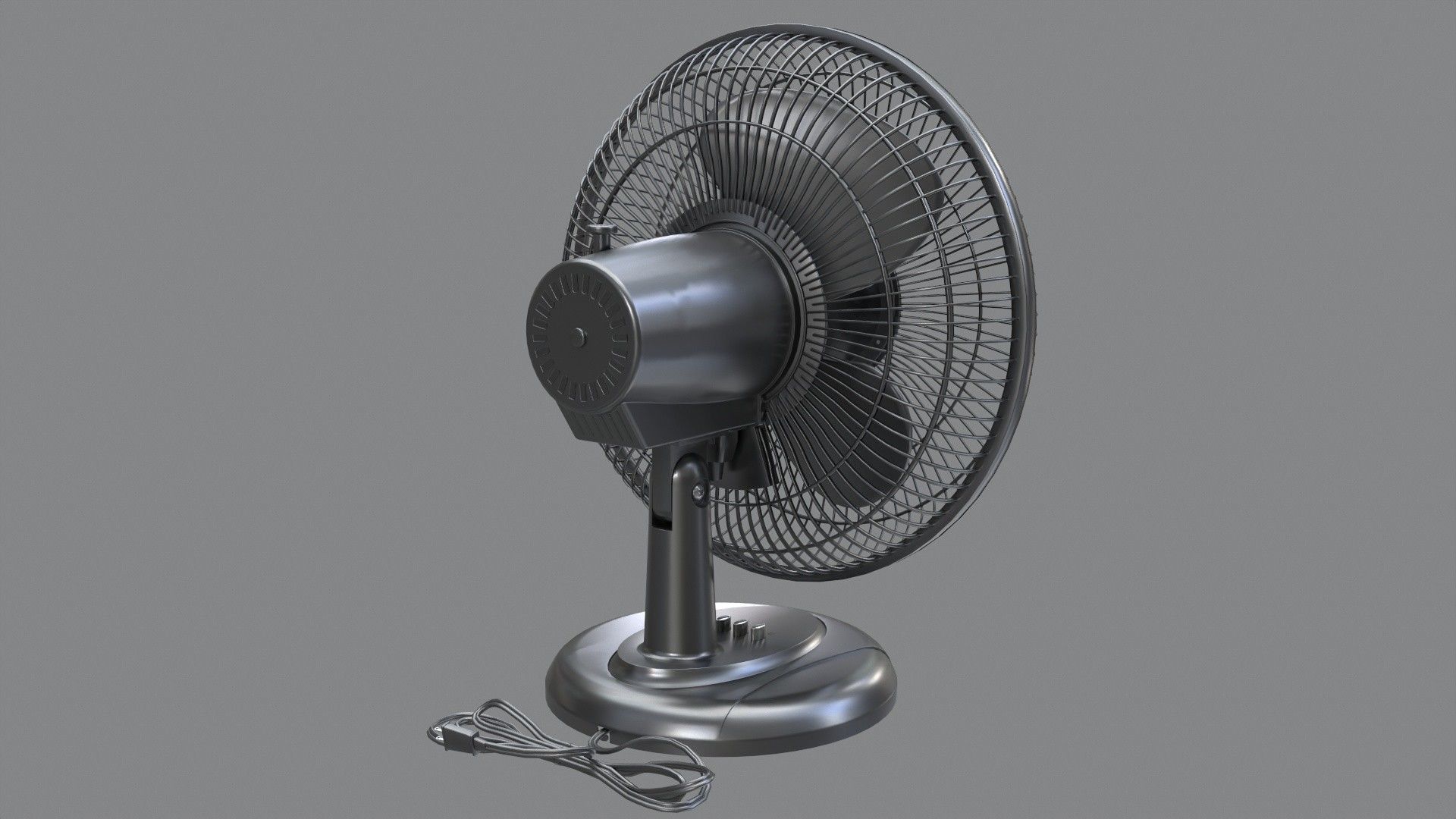 Tabletop Fan 3D model_4