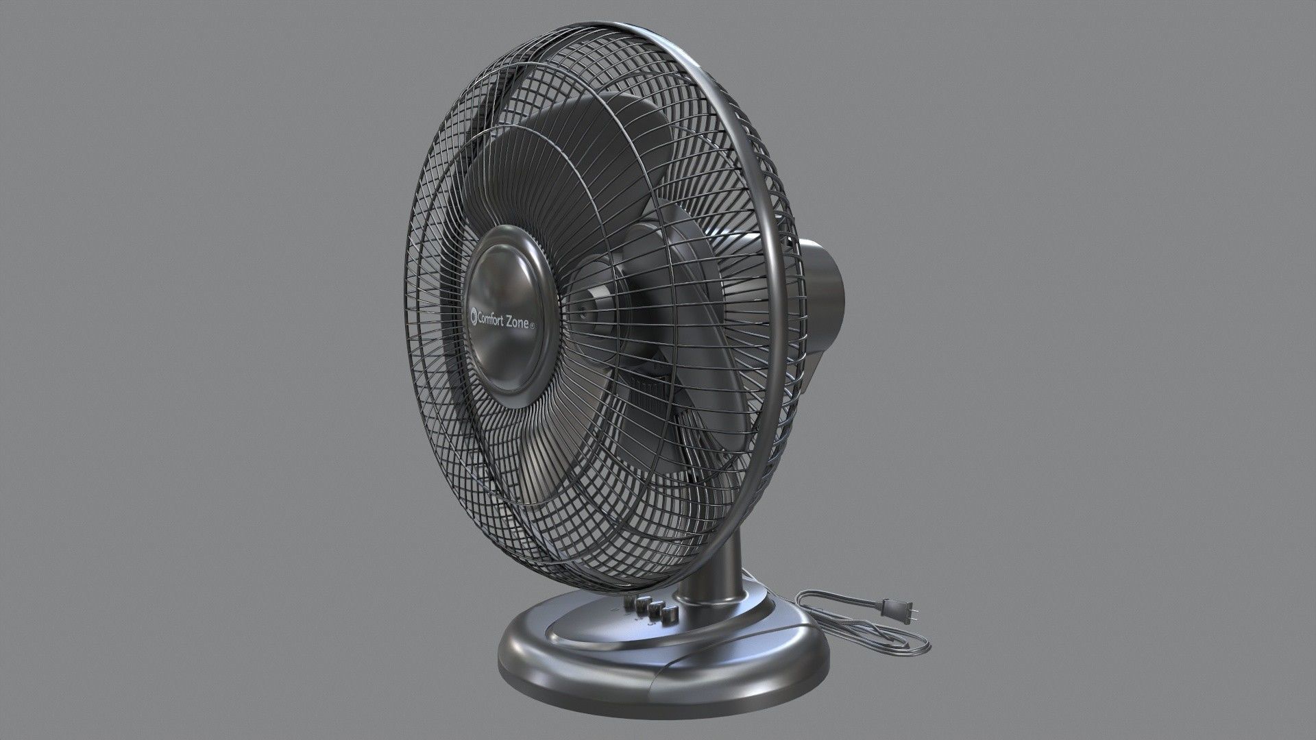 Tabletop Fan 3D model_2