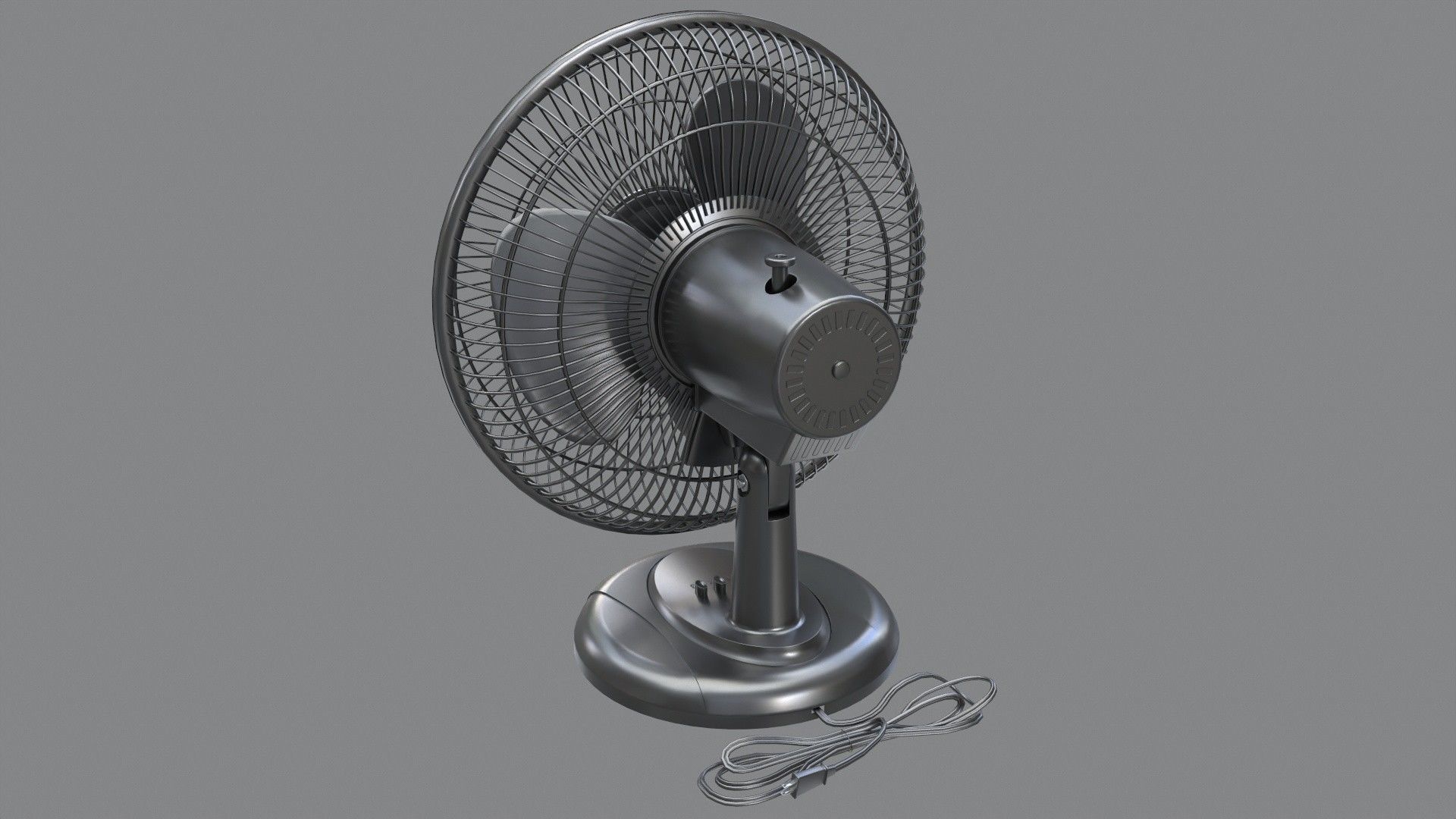 Tabletop Fan 3D model_3