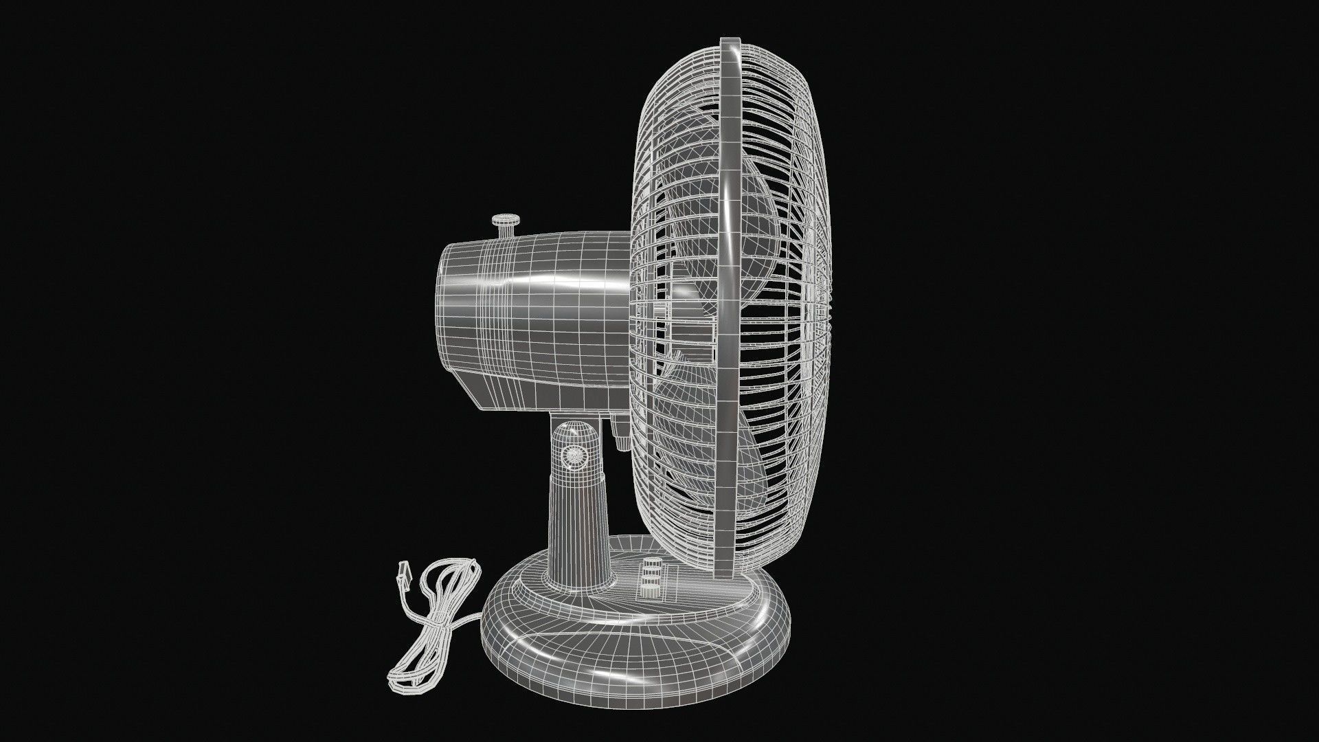 Tabletop Fan 3D model_16