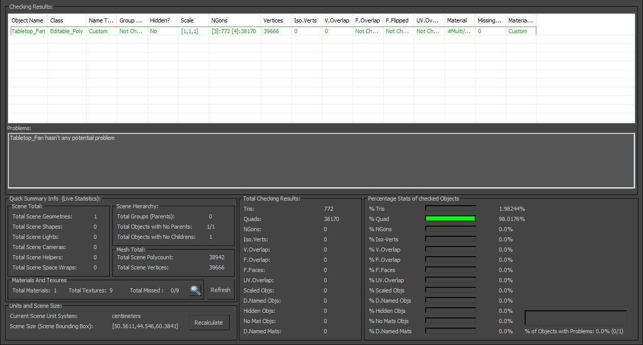 Tabletop Fan 3D model_19