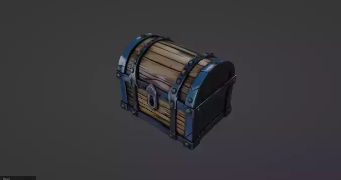 Medieval Treasure Chest 3D Model