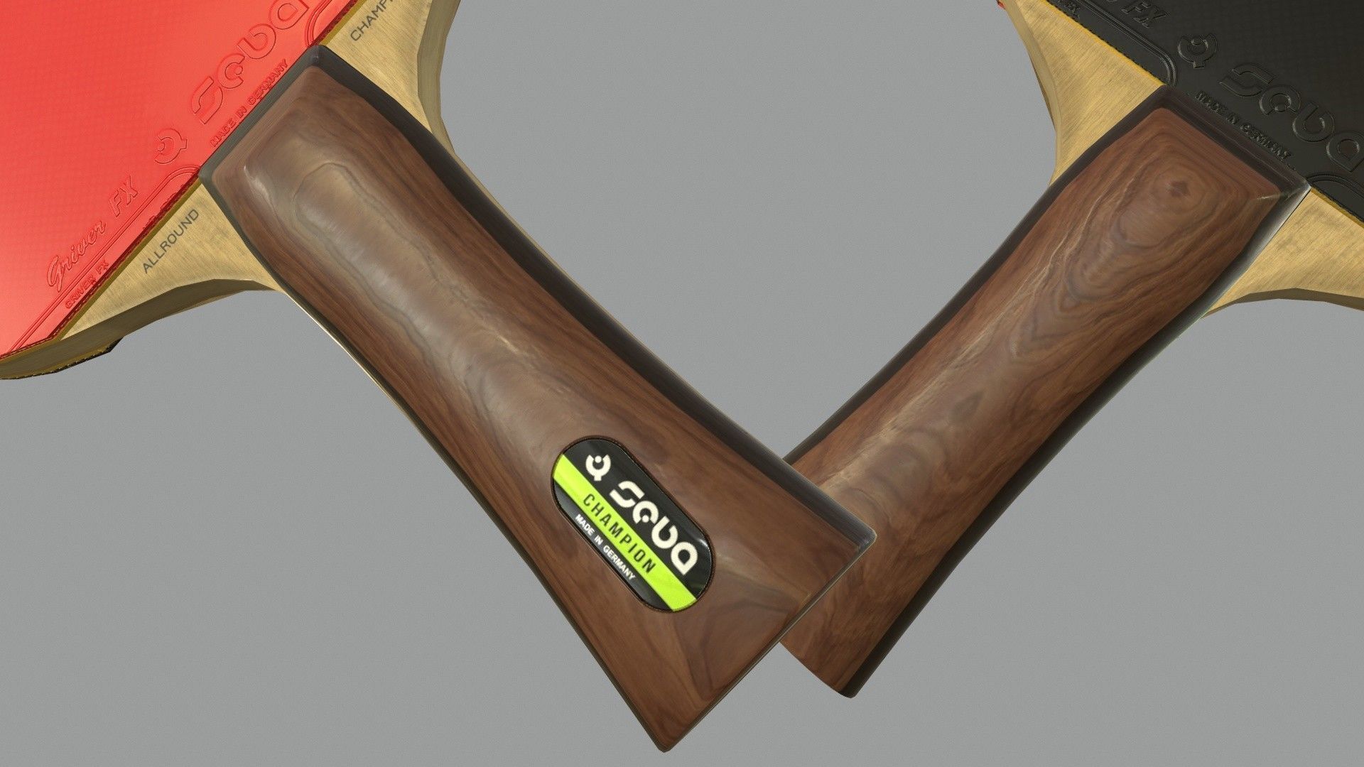 Table Tennis Bat And Ball Low-poly 3D model_11