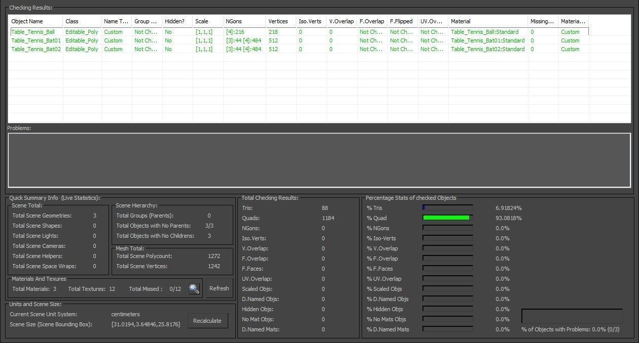 Table Tennis Bat And Ball Low-poly 3D model_21