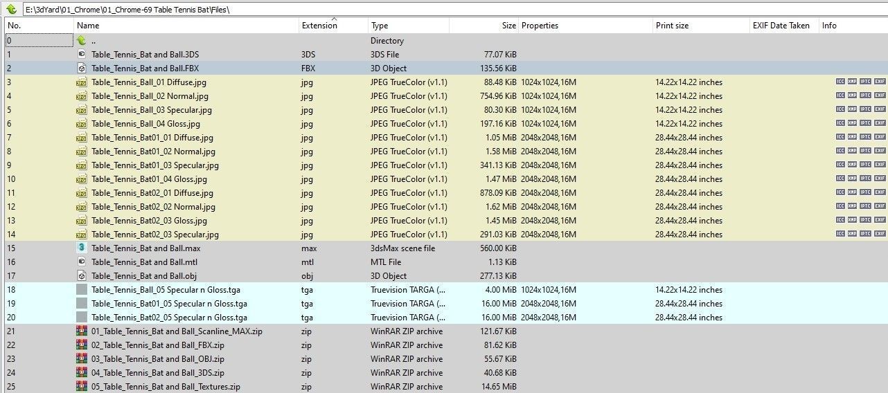 Table Tennis Bat And Ball Low-poly 3D model_19