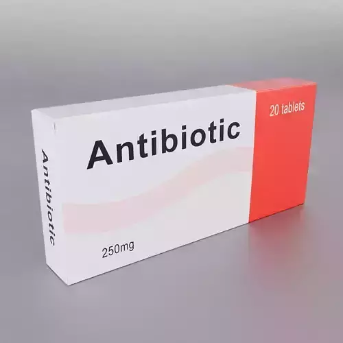 Medicine Packaging Box Mockup 3D model