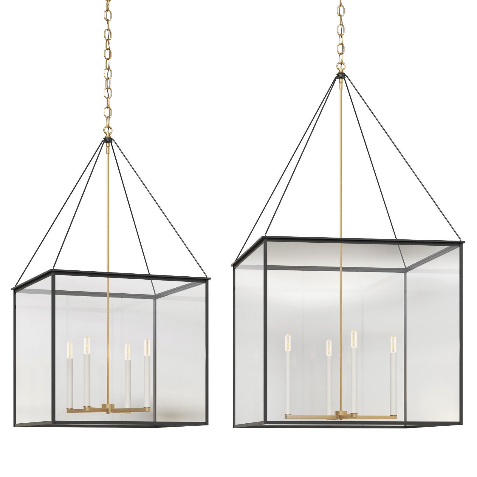 Urban Electric Chandelier Chisholm Clean 3D model_4