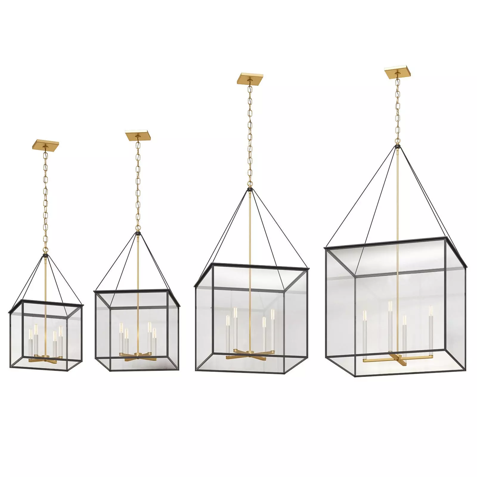 Urban Electric Chandelier Chisholm Clean 3D model_0